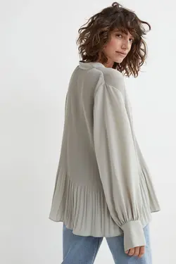 بلوز زنانه خاکستری روشن اچ اند ام