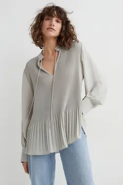 بلوز زنانه خاکستری روشن اچ اند ام