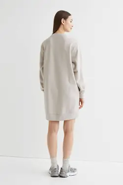 پیراهن آستین بلند زنانه خاکستری روشن اچ اند ام