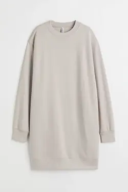 پیراهن آستین بلند زنانه خاکستری روشن اچ اند ام