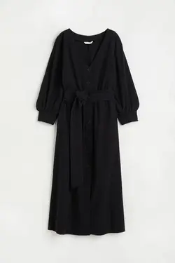 پیراهن آستین بلند زنانه سیاه اچ اند ام