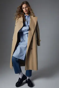 پیراهن آستین بلند زنانه آبی روشن اچ اند ام