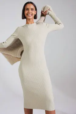 پیراهن آستین بلند زنانه سبز روشن اچ اند ام