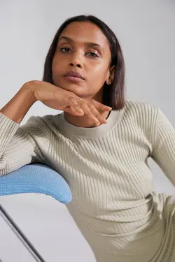 پیراهن آستین بلند زنانه سبز روشن اچ اند ام