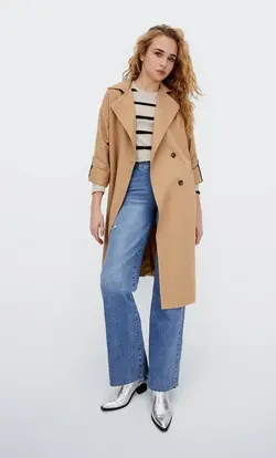 بارانی زنانه بژ استرادیواریوس