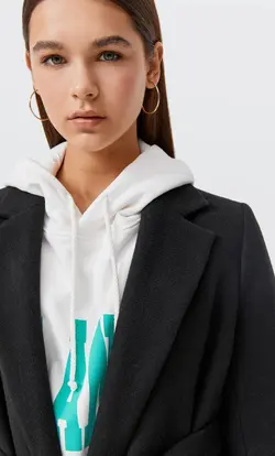 پالتو زنانه مشکی استرادیواریوس