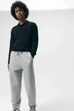 شلوار جاگر مردانه خاکستری زارا