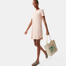 پیراهن زنانه صورتی پودری نورس فیس