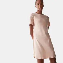 پیراهن زنانه صورتی پودری نورس فیس