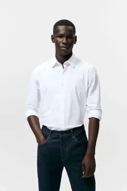 پیراهن رسمی مردانه سفید زارا