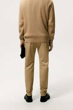 شلوار کتان مردانه بژ زارا