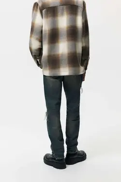 شلوار جین اسلیم فیت مردانه زغالی زارا