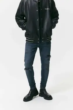 شلوار جین جذب مردانه خاکستری زارا