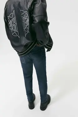 شلوار جین جذب مردانه خاکستری زارا