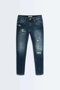 شلوار جین جذب مردانه آبی زارا