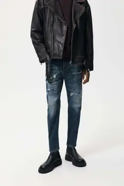 شلوار جین جذب مردانه سرمه ای زارا