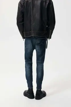 شلوار جین جذب مردانه سرمه ای زارا