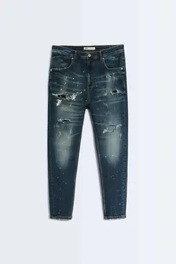 شلوار جین جذب مردانه سرمه ای زارا