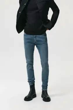 شلوار جین جذب مردانه آبی زارا