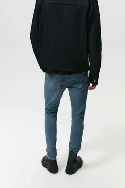 شلوار جین جذب مردانه آبی زارا