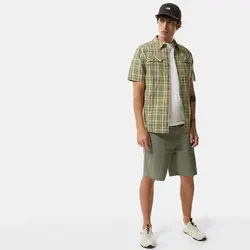 پیراهن مردانه سبز نورس فیس