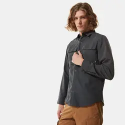 پیراهن مردانه خاکستری نورس فیس