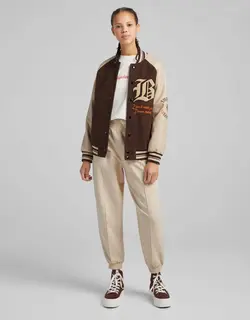 کاپشن خلبانی زنانه رنگ قهوه ای برشکا