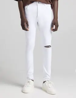 شلوار جین Super skinny مردانه سفید برشکا