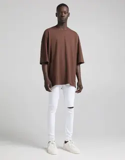 شلوار جین Super skinny مردانه سفید برشکا