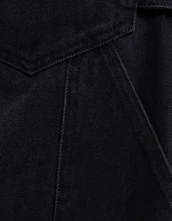 شلوار جین دمپا گشاد مردانه سیاه برشکا