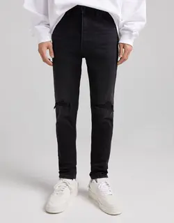 شلوار جین مردانه سیاه برشکا