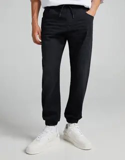 شلوار جین جاگر مردانه سیاه برشکا