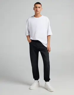 شلوار جین جاگر مردانه سیاه برشکا