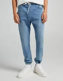 شلوار جین جاگر مردانه آبی برشکا