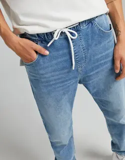 شلوار جین جاگر مردانه آبی برشکا