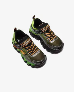 کفش کتانی چراغ دار پسرانه سیاه اسکچرز