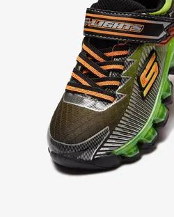 کفش کتانی چراغ دار پسرانه سیاه اسکچرز