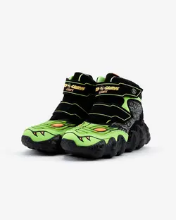 کفش کتانی چراغ دار پسرانه سیاه اسکچرز