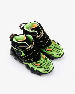 کفش کتانی چراغ دار پسرانه سیاه اسکچرز