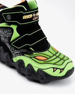 کفش کتانی چراغ دار پسرانه سیاه اسکچرز