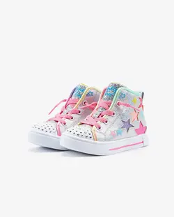 کفش کتانی چراغ دار دخترانه خاکستری اسکچرز