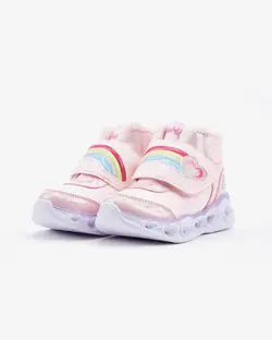 کفش کتانی چراغ دار دخترانه صورتی اسکچرز