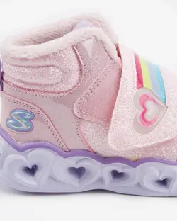 کفش کتانی چراغ دار دخترانه صورتی اسکچرز