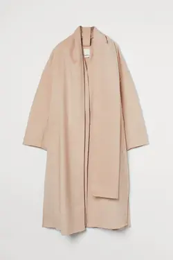 پالتو زنانه بژ اچ اند ام