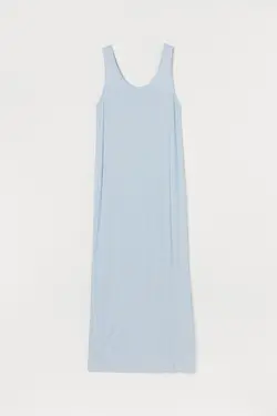 پیراهن میدی زنانه آبی کمرنگ اچ اند ام