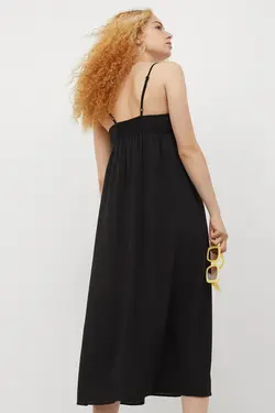 پیراهن میدی زنانه سیاه اچ اند ام