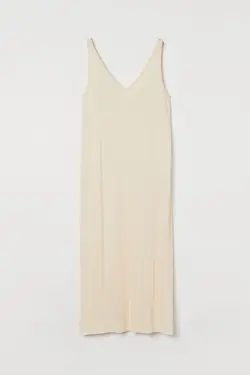 پیراهن میدی زنانه بژ روشن اچ اند ام