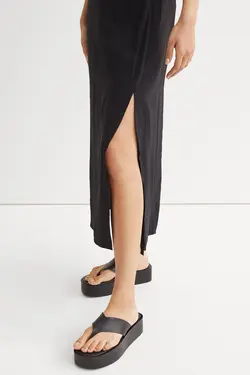 پیراهن میدی زنانه سیاه اچ اند ام