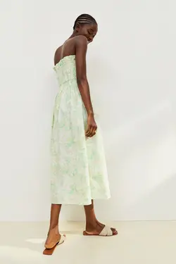 پیراهن میدی زنانه سبز اچ اند ام