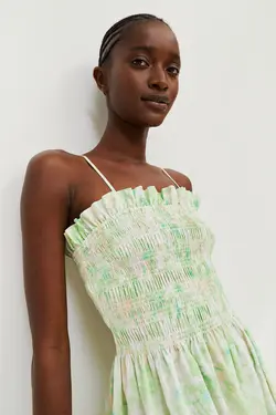 پیراهن میدی زنانه سبز اچ اند ام